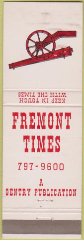 Matchbook Cover - Fremont Times Newspaper  NE?
