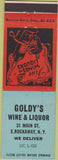 Matchbook Cover - Goldy's Wine Liquor E Rockaway NY