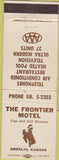 Matchbook Cover - Frontier Motel Oberlin KS Bucking Bronc