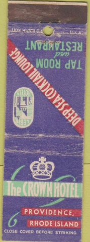 Matchbook Cover - Crown Hotel Providence RI WEAR