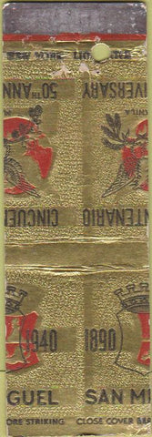 Matchbook Cover - San Miguel 50th Anniversary Off Center