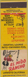Matchbook Cover - El Nido Rancho Lafayette Ca windmill