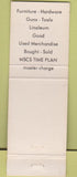 Matchbook Cover - Bargain Barn Pawn Shop Ashville NY Green