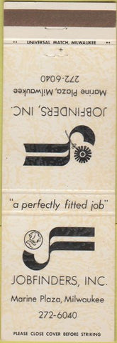Matchbook Cover - Jobfinders Marine Plaza Milwaukee WI
