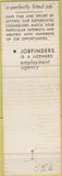 Matchbook Cover - Jobfinders Marine Plaza Milwaukee WI