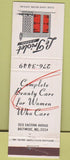 Matchbook Cover - Le Triolet Beauty Salon Baltimore MD