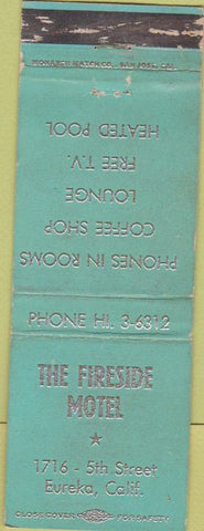 Matchbook Cover - The Fireside Motel Eureka CA