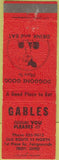 Matchbook Cover - Gables Restaurant Troy OH dog