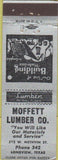 Matchbook Cover - Moffett Lumber Yard Longview TX