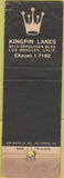 Matchbook Cover - Kingpin Bowling Alley Jester Los Angeles CA