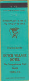 Matchbook Cover - Dutch Village Motel York PA