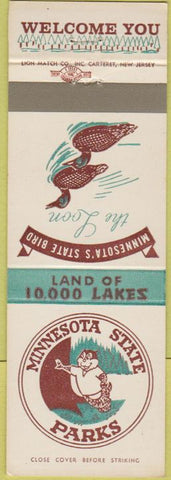 Matchbook Cover - Minnesota State Parks Loon MN