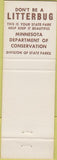 Matchbook Cover - Minnesota State Parks Loon MN