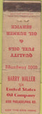 Matchbook Cover - Harry Waller United States Oil US WORN