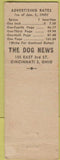 Matchbook Cover - The Dog News Newspaper Cincinatti OH