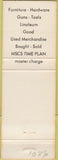 Matchbook Cover - Bargain Barn Pawn Shop Ashville NY