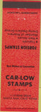 Matchbook Cover - Car Low Stamps Collector Santa Ana CA