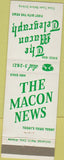 Matchbook Cover - The Macon Telegraph Newspaper GA