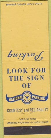 Matchbook Cover - National Parking Association Valet
