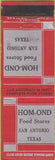 Matchbook Cover - Hom-Ond Food Stores San Antonio TX