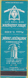 Matchbook Cover - Hotel Lexington New York NY