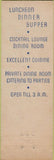 Matchbook Cover - Cocktail Restaurant  and  Bar New York NY