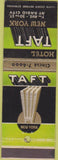 Matchbook Cover - Taft Hotel New York NY Radio City