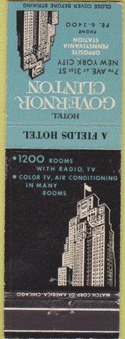 Matchbook Cover - Hotel Governor Clinton New York NY
