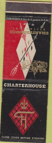Matchbook Cover - Charterhouse Restaurant New York NY
