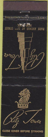 Matchbook Cover - Ritz Tower Hotel New York NY