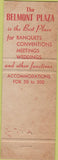Matchbook Cover - Belmont Plaza Hotel New York City NY