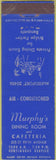 Matchbook Cover - Murphy's Cafeteria no town