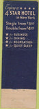 Matchbook Cover - Hotel Lincoln New York City NY