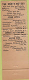 Matchbook Cover - Knott Hotels International New York NY