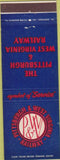 Matchbook Cover - Pittsburgh  and  West Virginia Railway WV PA