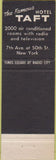 Matchbook Cover - Hotel Taft Tap Room New York City NY