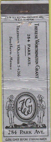 Matchbook Cover - Therese Worthington Grant no town