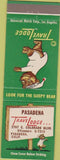 Matchbook Cover - Travel Lodge Pasadena CA motel