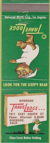 Matchbook Cover - Travel Lodge Riverside CA motel