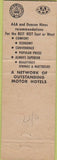Matchbook Cover - Travel Lodge Riverside CA motel