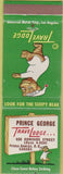 Matchbook Cover - Travel Lodge Prince George BC Canada