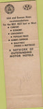 Matchbook Cover - Travel Lodge Burbank CA motel