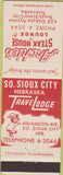 Matchbook Cover - Travel Lodge South Sioux City NE motel