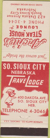Matchbook Cover - Travel Lodge South Sioux City NE motel