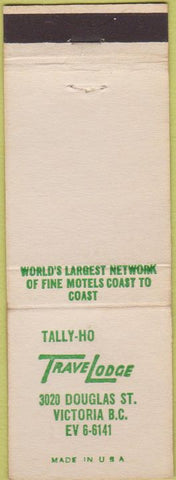 Matchbook Cover - Travel Lodge Victoria BC Canada motel