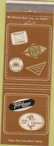 Matchbook Cover - Travel Lodge No Town Brown motel