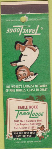 Matchbook Cover - Travel Lodge Los Angeles CA Colo Blvd