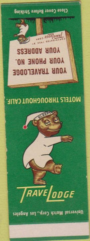 Matchbook Cover - Travel Lodge No Town motel SAMPLE