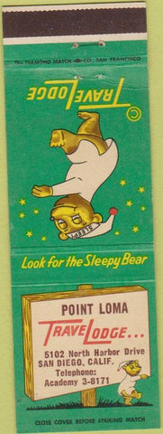 Matchbook Cover - Travel Lodge Motel Point Loma San Diego CA