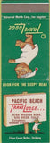 Matchbook Cover - Travel Lodge Motel Pacific Beach San Diego CA